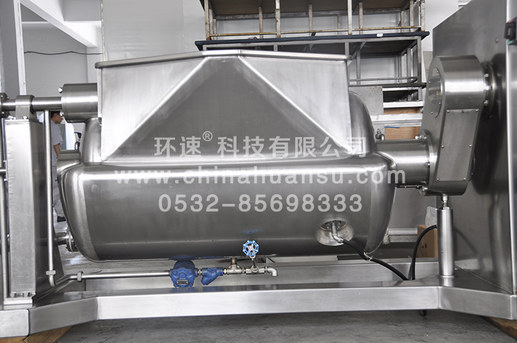 可傾斜式物料攪拌鍋，一鍵觸屏操作